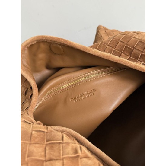 Replica Bottega Veneta Large Hop Shoulder Bag Brown Suede Fake Cheap Knockoff Bottega Veneta Large Hop Shoulder Bag Brown Suede Replica Clone