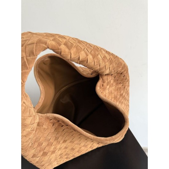 Replica Bottega Veneta Large Hop Shoulder Bag Brown Suede Fake Cheap Knockoff Bottega Veneta Large Hop Shoulder Bag Brown Suede Replica Clone