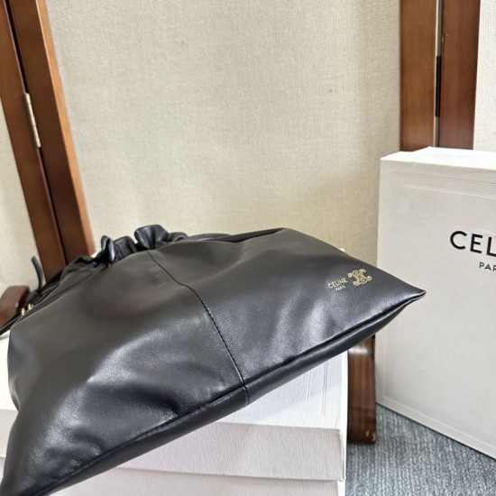 Knockoff Celine Crystal Small Hobo Bag Black Replica Clone