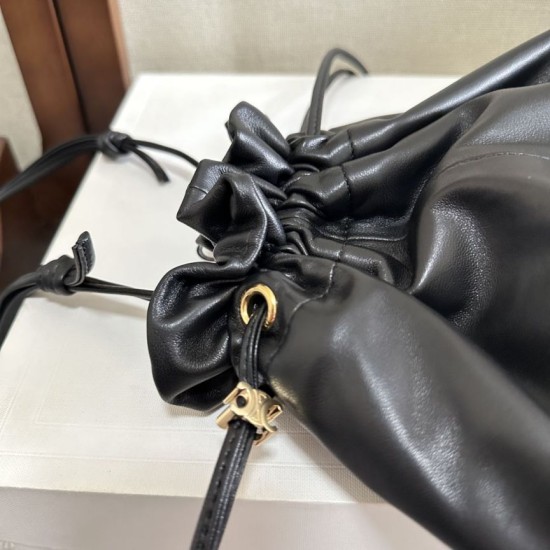 Knockoff Celine Crystal Small Hobo Bag Black Replica Clone