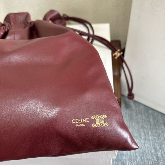Knockoff Celine Crystal Small Hobo Bag Brown Replica Clone