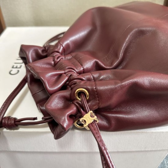 Knockoff Celine Crystal Small Hobo Bag Brown Replica Clone