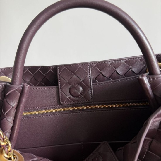 Knockoff Bottega Veneta Andiamo Small/Medium/Large Woven Leather Bags Brown Replica Clone