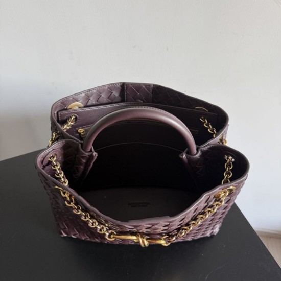 Knockoff Bottega Veneta Andiamo Small/Medium/Large Woven Leather Bags Brown Replica Clone
