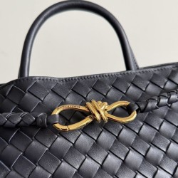 Knockoff Bottega Veneta Andiamo Small/Medium/Large Woven Leather Bags Black Replica Clone