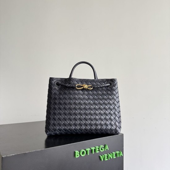 Knockoff Bottega Veneta Andiamo Small/Medium/Large Woven Leather Bags Black Replica Clone