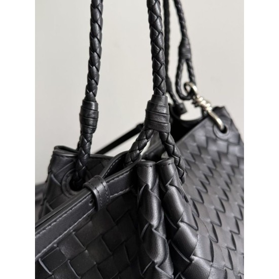 Knockoff Bottega Veneta Parachute Woven Bag Black Replica Clone