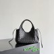 Replica Bottega Veneta Campana Small Woven Shoulder Bag Black Fake Cheap Knockoff Bottega Veneta Campana Small Woven Shoulder Bag Black Replica Clone