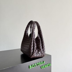 Knockoff Bottega Veneta Campana Small Woven Shoulder Bag Coffee Replica Clone