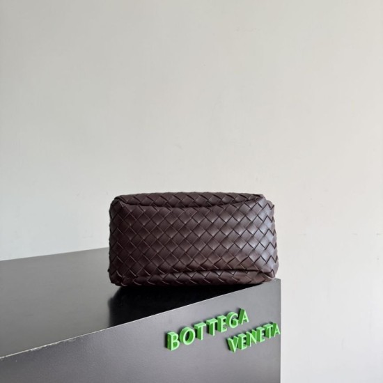 Knockoff Bottega Veneta Campana Small Woven Shoulder Bag Coffee Replica Clone