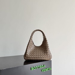 Knockoff Bottega Veneta Campana Small Woven Shoulder Bag Brown Replica Clone
