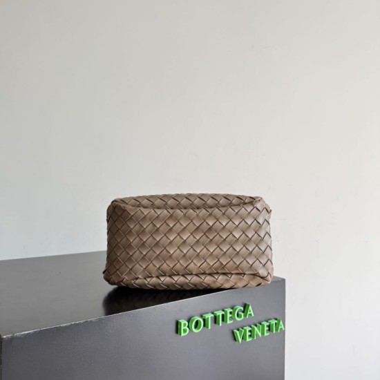 Knockoff Bottega Veneta Campana Small Woven Shoulder Bag Brown Replica Clone