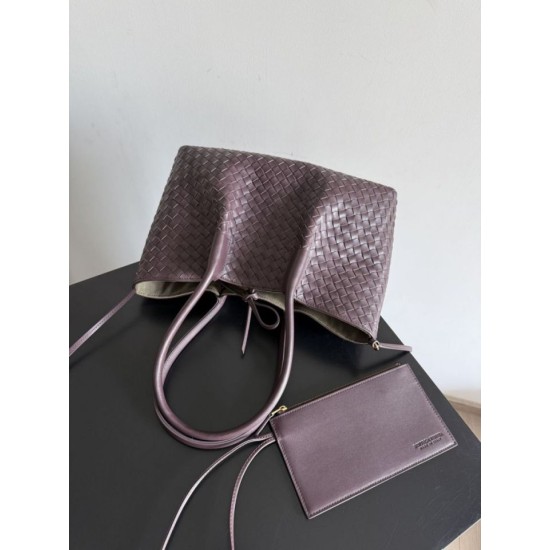 Knockoff Bottega Veneta Pinacoteca Reversible Tote Bag Burgundy Braided Burgundy Replica Clone