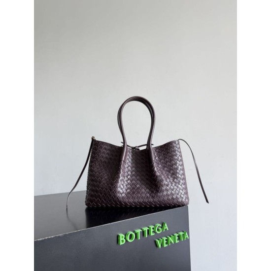 Knockoff Bottega Veneta Pinacoteca Reversible Tote Bag Burgundy Braided Burgundy Replica Clone