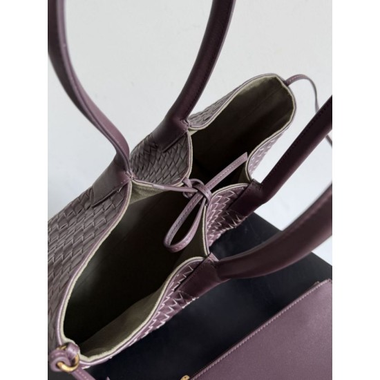 Knockoff Bottega Veneta Pinacoteca Reversible Tote Bag Burgundy Braided Burgundy Replica Clone