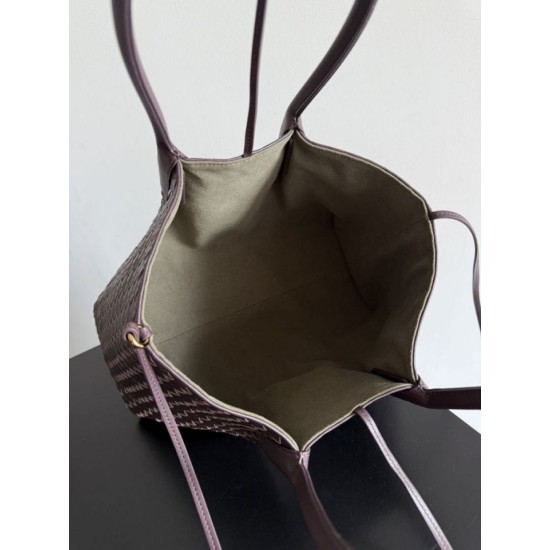 Knockoff Bottega Veneta Pinacoteca Reversible Tote Bag Burgundy Braided Burgundy Replica Clone