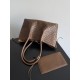 Knockoff Bottega Veneta Pinacoteca Reversible Tote Bag Brown Braided Burgundy Replica Clone