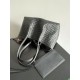Knockoff Bottega Veneta Pinacoteca Reversible Tote Bag Black Braided Burgundy Replica Clone