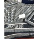 Knockoff Dior Oblique Cashmere Blend Scarf Navy Blue 65 x 185 Replica Clone