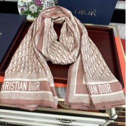 Knockoff Dior Oblique Cashmere Blend Scarf Pink 65 x 185 Replica Clone
