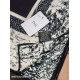 Knockoff Dior Toile de Jouy Sauvage Silk and Cashmere Twill Square Scarf Black 140 x 140 Replica Clone
