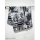 Knockoff Dior Toile de Jouy Sauvage Silk and Cashmere Twill Square Scarf Black 140 x 140 Replica Clone