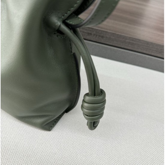 Knockoff Loewe Flamenco Mini Handbag Green Nappa Replica Clone