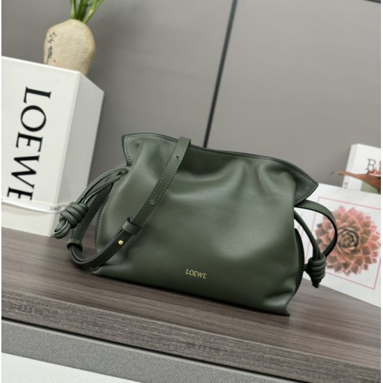 Knockoff Loewe Flamenco Mini Handbag Green Nappa Replica Clone