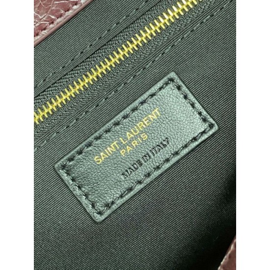 Knockoff YSL Saint Laurent Niki Small Shopping Bag Oiled and Waxed Cowhide Red Replica Clone