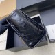 Replica YSL Saint Laurent Niki Small Shopping Bag Oiled and Waxed Cowhide Black Fake Cheap Knockoff YSL Saint Laurent Niki Small Shopping Bag Oiled and Waxed Cowhide Black Replica Clone