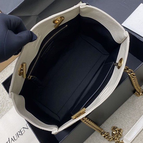 Replica YSL Saint Laurent Niki small tote bag oiled and waxed cowhide beige Fake Cheap Knockoff YSL Saint Laurent Niki small tote bag oiled and waxed cowhide beige Replica Clone