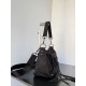 Knockoff Balenciaga Le City Moto small shoulder bag black nylon Replica Clone