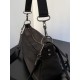 Knockoff Balenciaga Le City Moto small shoulder bag black nylon Replica Clone