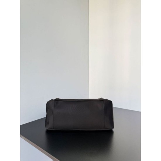 Knockoff Balenciaga Le City Moto small shoulder bag black nylon Replica Clone