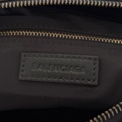 Knockoff Balenciaga Le City Moto small shoulder bag black nylon Replica Clone