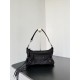 Knockoff Balenciaga Le City Moto small shoulder bag black nylon Replica Clone