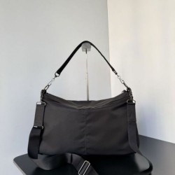 Knockoff Balenciaga Le City Moto medium shoulder bag black nylon Replica Clone