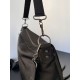 Knockoff Balenciaga Le City Moto medium shoulder bag black nylon Replica Clone