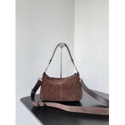 Knockoff Balenciaga Le City small shoulder bag brown suede Replica Clone