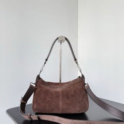 Knockoff Balenciaga Le City small shoulder bag brown suede Replica Clone