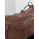 Replica Balenciaga Le City small shoulder bag brown suede Fake Cheap Knockoff Balenciaga Le City small shoulder bag brown suede Replica Clone
