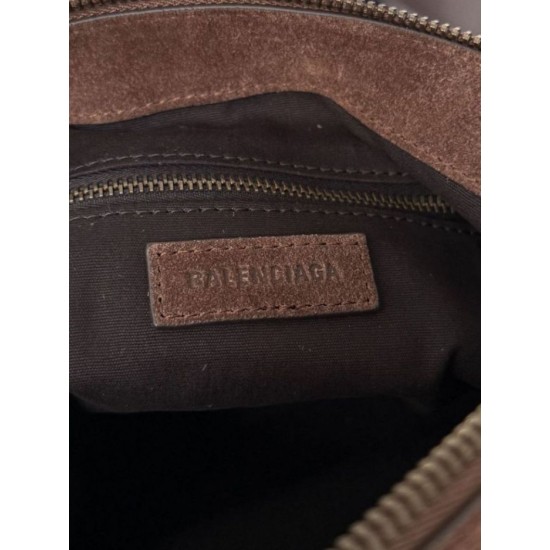 Replica Balenciaga Le City small shoulder bag brown suede Fake Cheap Knockoff Balenciaga Le City small shoulder bag brown suede Replica Clone