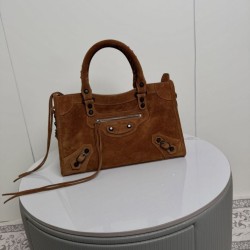 Replica Balenciaga Le City medium tote bag camel suede Fake Cheap Knockoff Balenciaga Le City medium tote bag camel suede Replica Clone