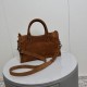 Knockoff Balenciaga Le City medium tote bag camel suede Replica Clone