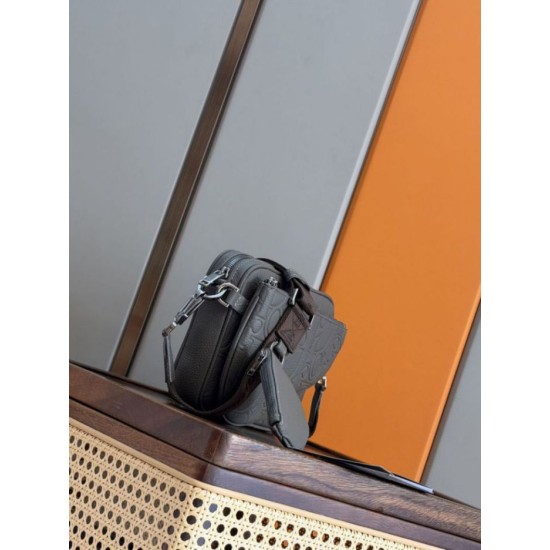 Knockoff Dior Gravity Men's Dior Saddle Triple Pouch gray Replica Clone