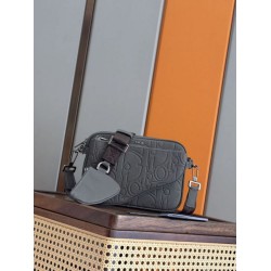 Knockoff Dior Gravity Men's Dior Saddle Triple Pouch gray Replica Clone