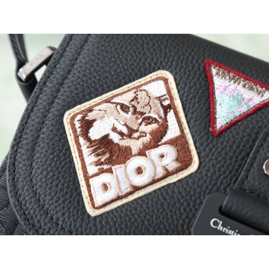 Knockoff Dior Saddle small shoulder bags with black flap Replica Clone