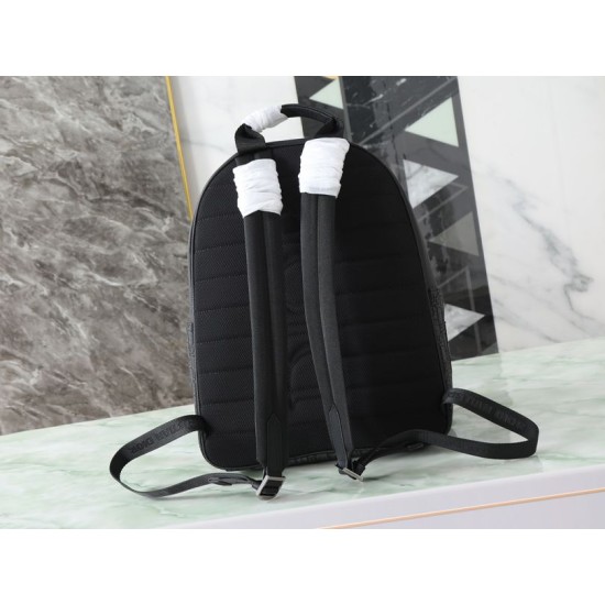 Knockoff Dior Saddle Zip Backpack Dior Oblique jacquard black Replica Clone