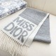 Knockoff Dior Miss Dior Graffiti reversible cashmere scarf gray/ivory 17 x 140 Replica Clone