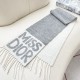 Knockoff Dior Miss Dior Graffiti reversible cashmere scarf gray/ivory 17 x 140 Replica Clone